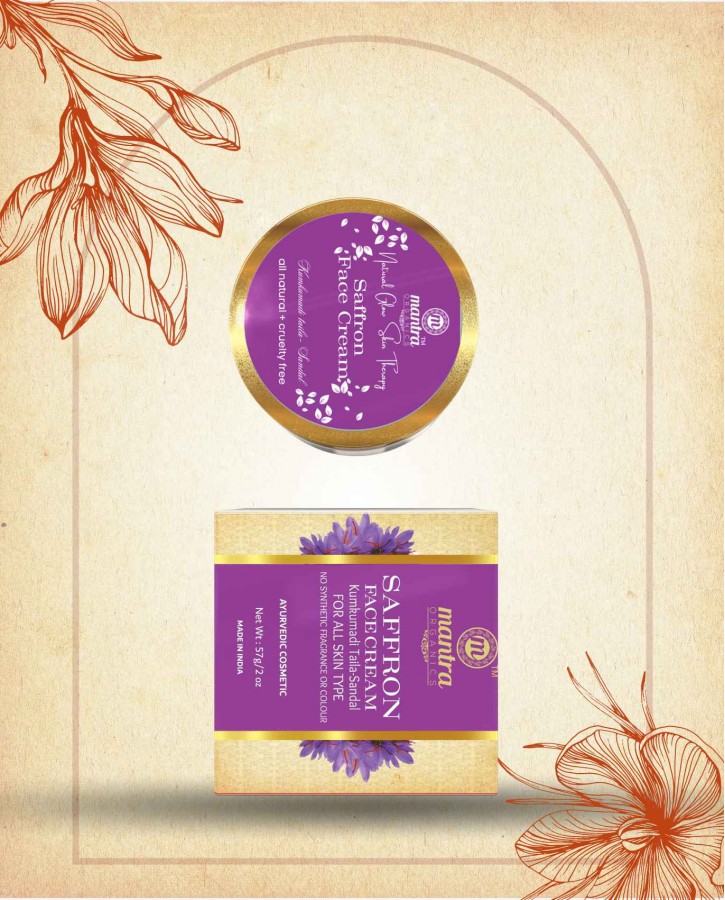 MANTRA SAFFRON FACE CREAM FOR BRIGHTENING SKIN || NATURAL GLOW SKIN THERAPY