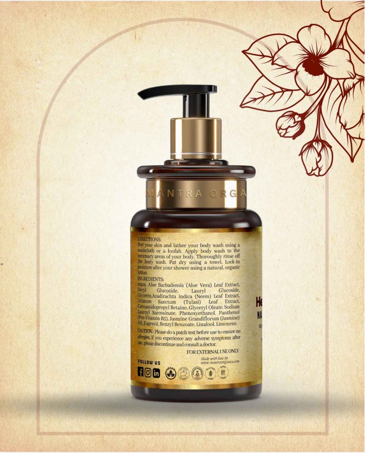 MANTRA TULSI- NEEM-VIT-B5 HERBAL BODY WASH NOURISHING & RADIANT SKIN